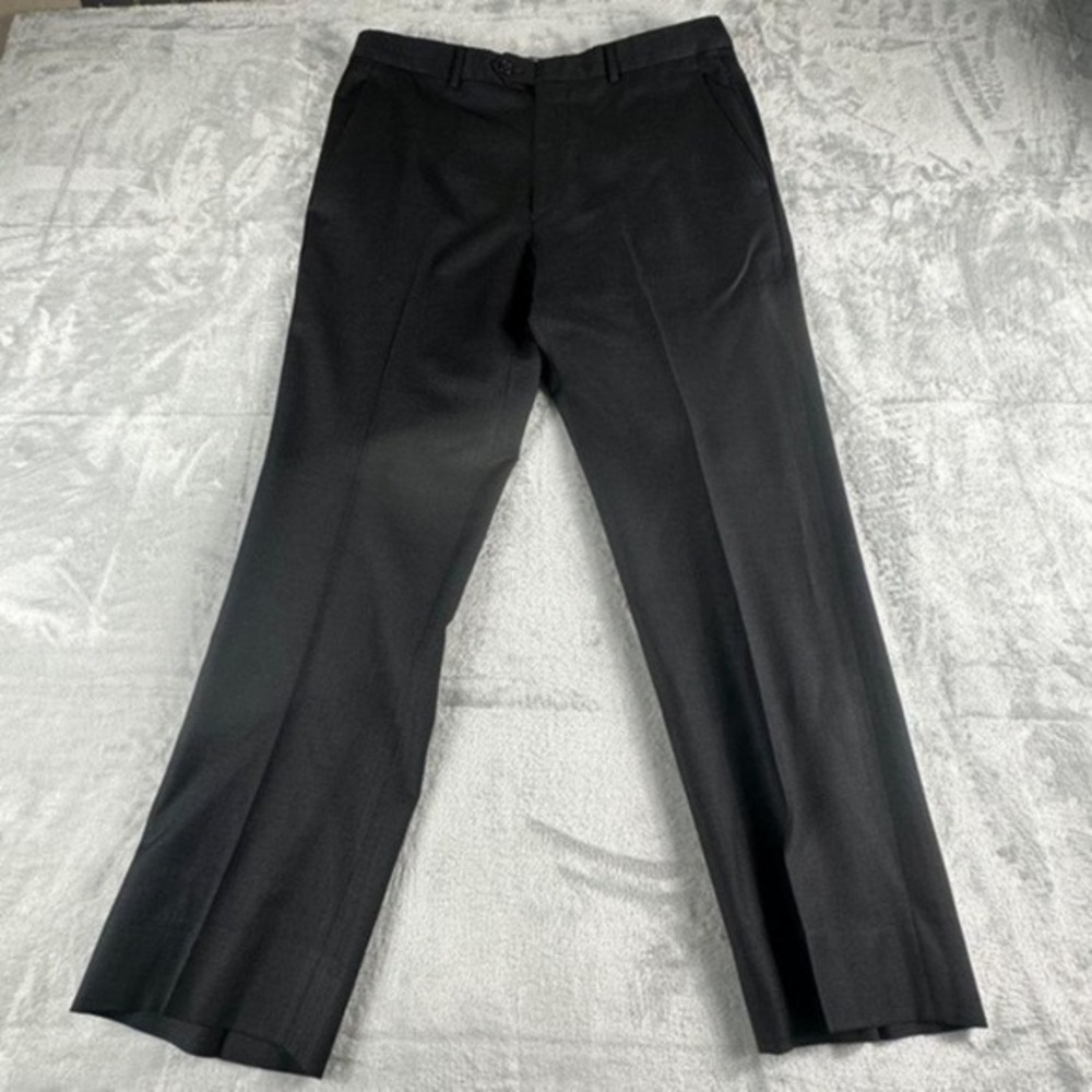 Santorelli Dress Pants Men Tag 34 (Actual 35")‎ Gray Romeo Flat Front Straight